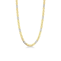 Collar oro amarillo y blanco de 18 quilates