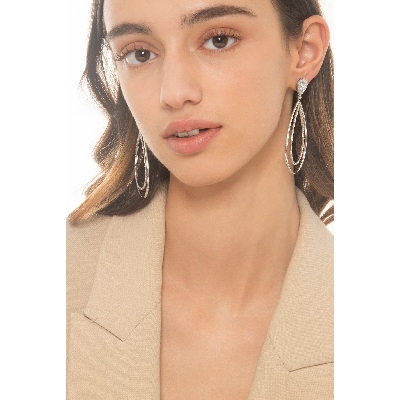 Pendientes mujer en forma de gota con diamantes