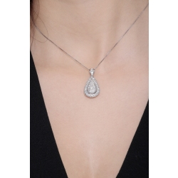 Collar en oro blanco 18k con diamantes gota  2