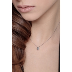 Collar gota diamante brillante or blanc 750 2
