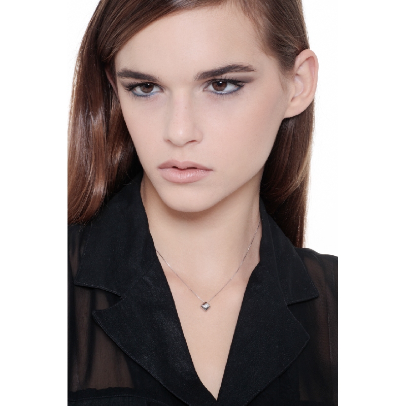 Gargantilla Diamante 0,05 ct Oro Blanco 18K Rombo Gargantilla Diamante 0,05 ct Oro Blanco 18K Rombo