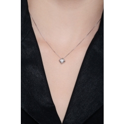 Gargantilla Diamante 0,05 ct Oro Blanco 18K Rombo 2