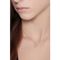 Collar con colgante oro blanco 18 quilates y diamante 2