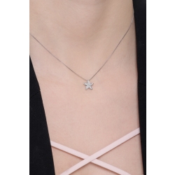 Collar estrella pavé diamantes oro blanco 18k 2