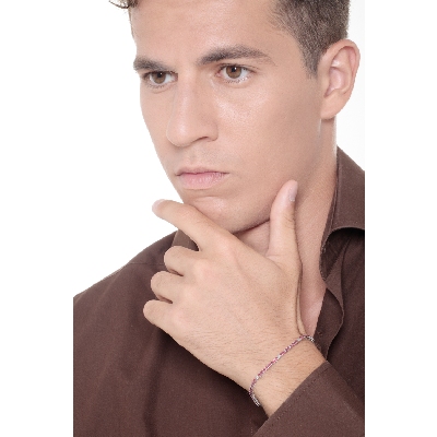 Pulsera Tennis en Oro Blanco 18k con Rubíes y Diamantes