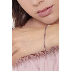 Pulsera Tennis en Oro Blanco 18k con Rubíes y Diamantes 2