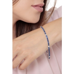 Pulsera Zafiros azules y diamantes oro 750 2