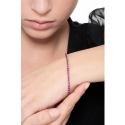 Pulsera Tennis en oro blanco de 18 quilates con rubíes 2