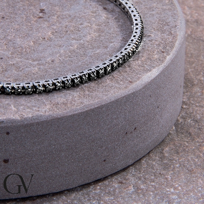Pulsera Tennis en Oro 750 con Diamantes Negros