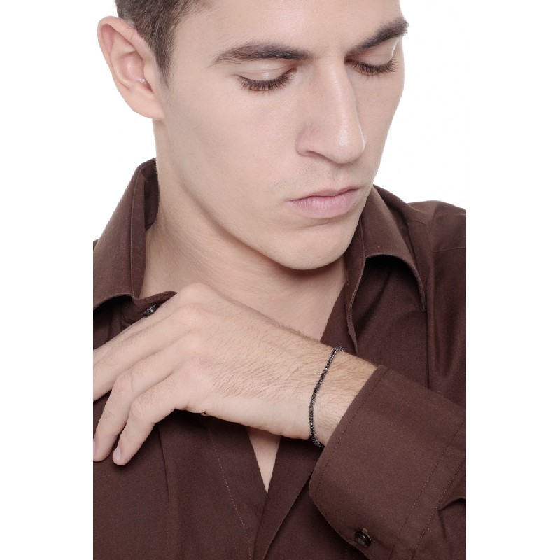 Pulsera Tennis en Oro 750 con Diamantes Negros