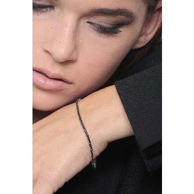 Pulsera Tennis en Oro 750 con Diamantes Negros