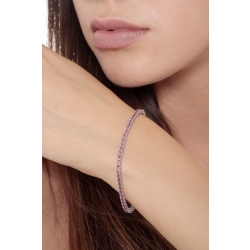 Pulsera Tennis Oro Blanco 18k con deslumbrantes Rubíes 2