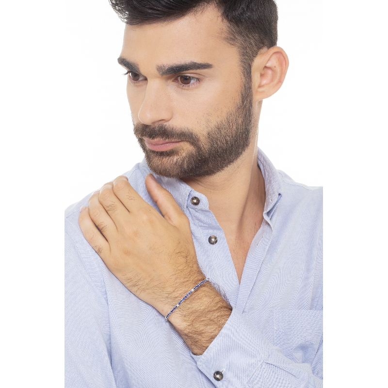 Pulsera de Zafiro con brillantes oro 18k