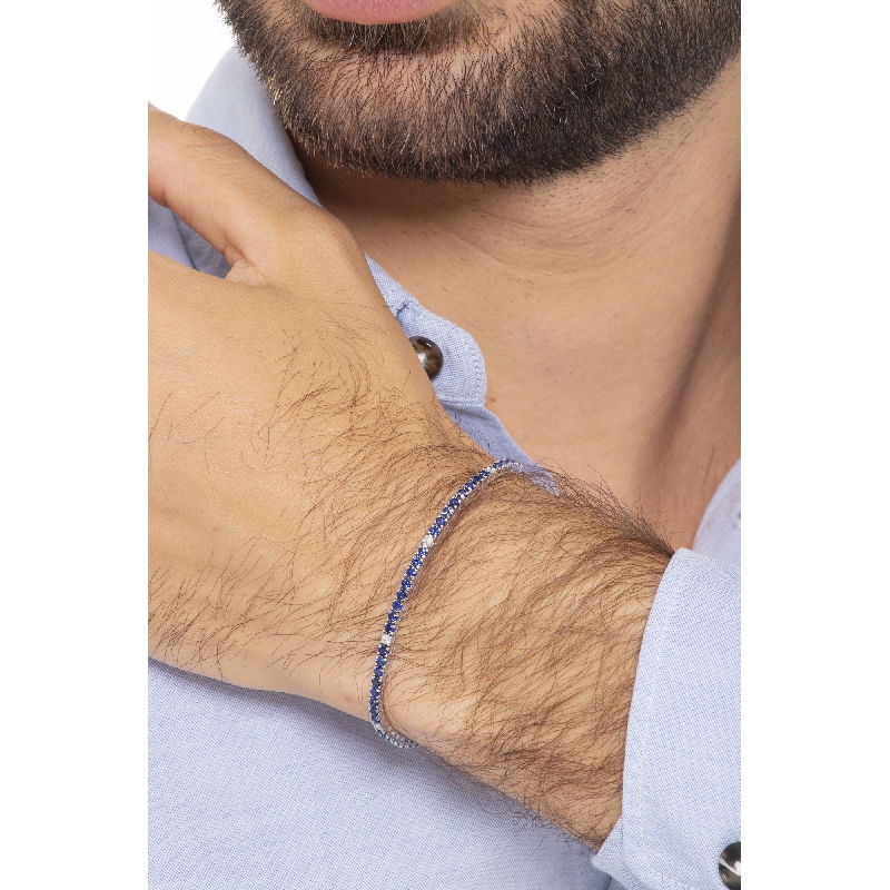 Pulsera de Zafiro con brillantes oro 18k
