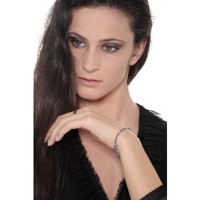 Pulsera de Zafiro con brillantes oro 18k