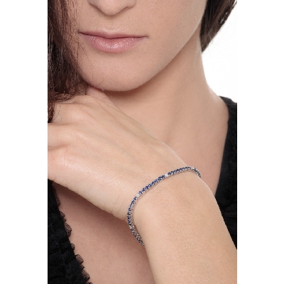 Pulsera de Zafiro con brillantes oro 18k