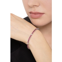 Brazalete tennis en oro blanco 18 quilates con rubíes 2