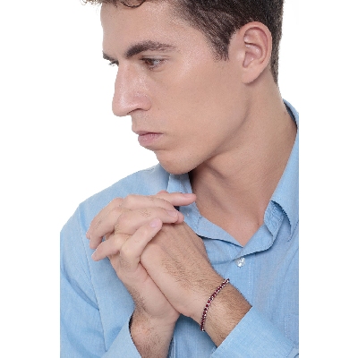 Pulsera tenis en oro blanco con rubíes de 8,81 ct 