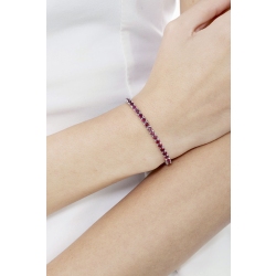Pulsera tenis en oro blanco con rubíes de 8,81 ct  2