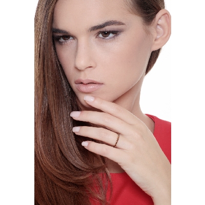 Anillo Eternity en oro amarillo 18k con diamantes cognac