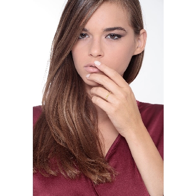 Anillo eternity con griffe en Oro Amarillo 18k y diamantes yellow