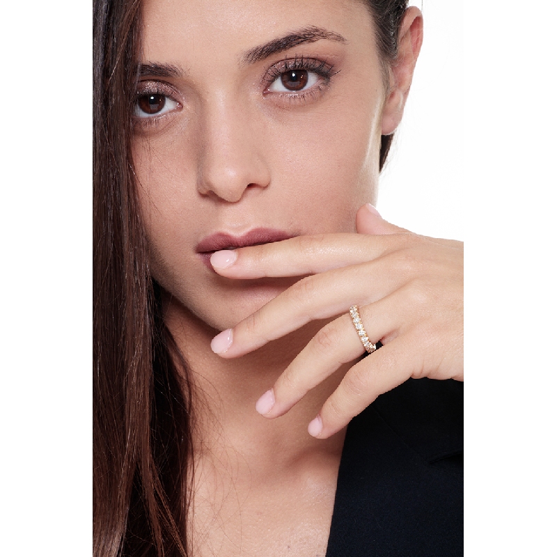 Anillo de eternidad hombre oro amarillo y diamantes Anillo de eternidad hombre oro amarillo y diamantes