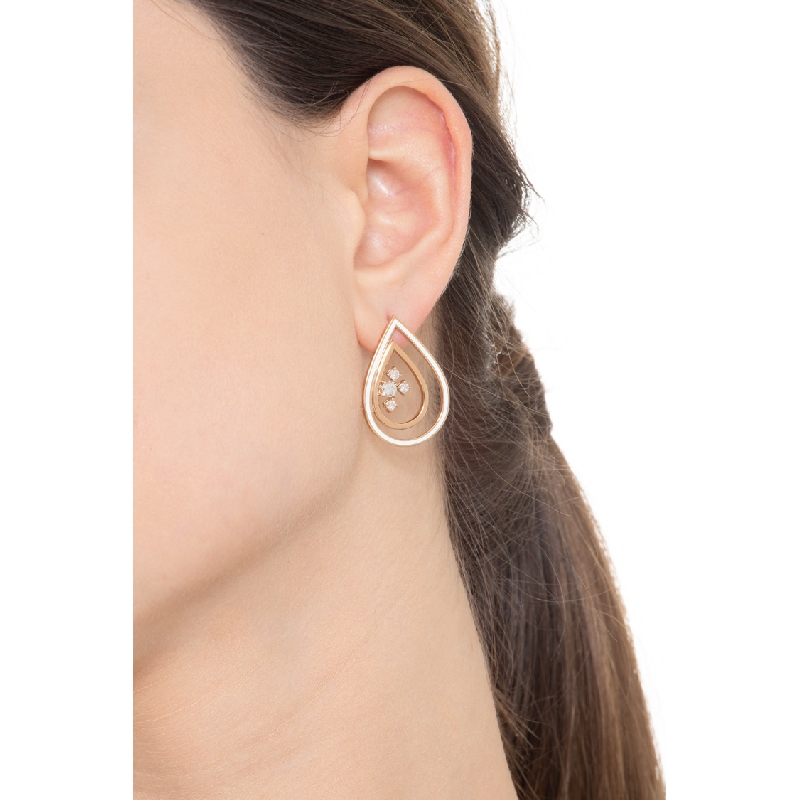 Pendientes en forma de gota en oro 18k con diamantes