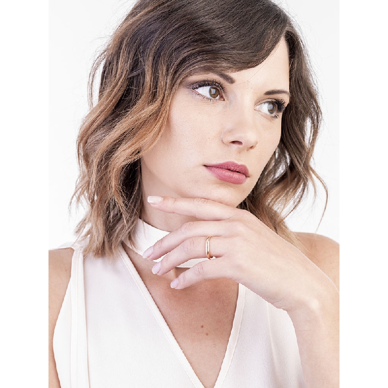 Alianza de boda Unoaerre Oro Rosa 18k modelo clásico 3,6 mm