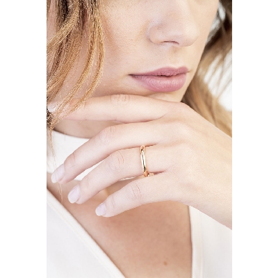 Alianza de boda Unoaerre Oro Rosa 18k modelo clásico 3,6 mm