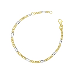 Pulsera en oro amarillo y blanco de 18k