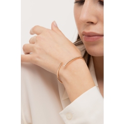 Brazalete semirrígido en oro rosa con diamantes 2