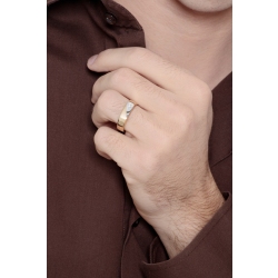Anillo en oro amarillo y blanco 18k con circonio 2