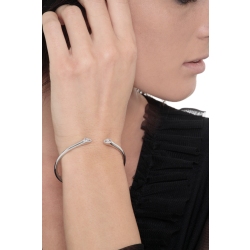 Pulsera oro blanco 18k con diamantes en los extremos 2