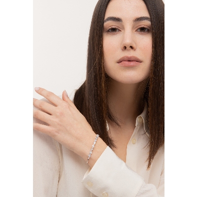 Pulsera trebol hojas y flores oro 18 kt y diamantes