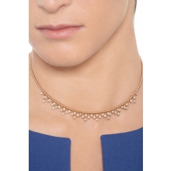 Gargantilla choker oro rosa 18k con diamantes en cascada 2