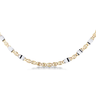 Collar en oro amarillo de 18k, longitud 50 cm