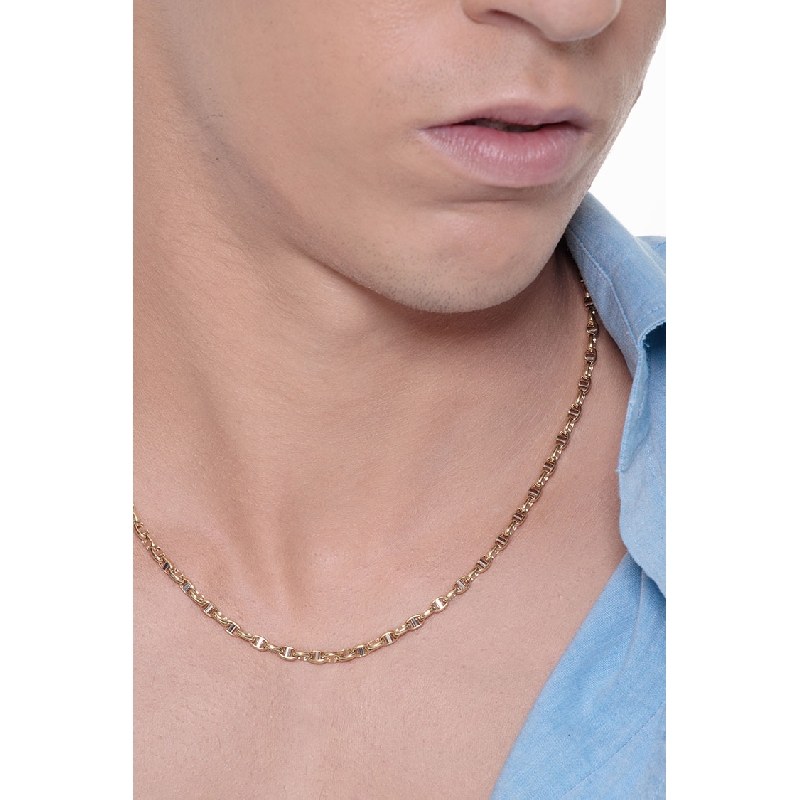 Collar en oro amarillo de 18k, longitud 50 cm