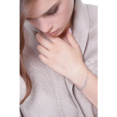 Pulsera con nombre MARIA en oro blanco y diamantes