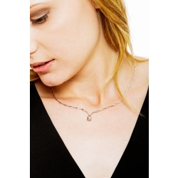 Collar semirrígido en oro blanco de 18k engastado con un diamante 2