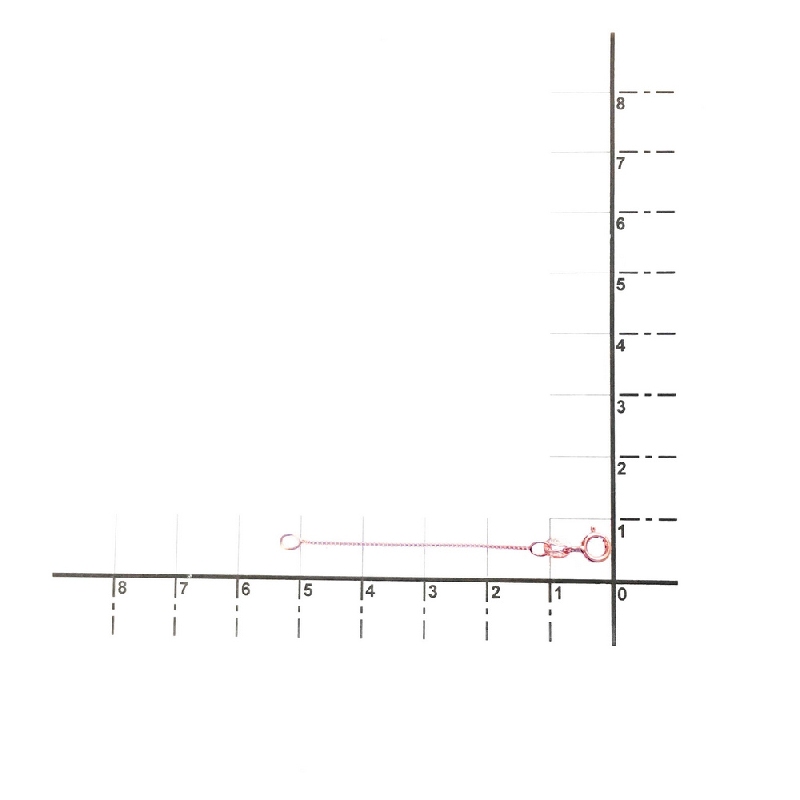 Extensión de 5 cm para collar de oro rosa de 18 quilates