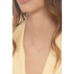 Collar letra K oro blanco 18k diamantes 2