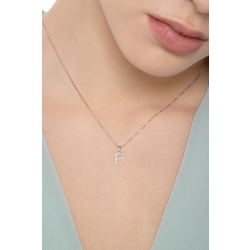Collar con letra P de diamantes 2
