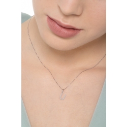 Collar con letra U de diamantes 2