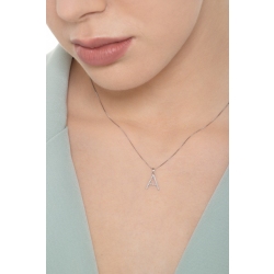 Collar con letra colgante A oro y diamantes 2