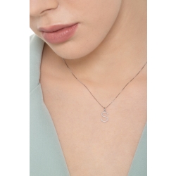 Collar con letra colgante S oro y diamantes 2
