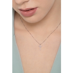 Collar con letra T oro blanco  y diamantes 2