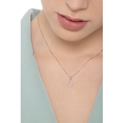Collar con letra colgante U oro y diamantes 2