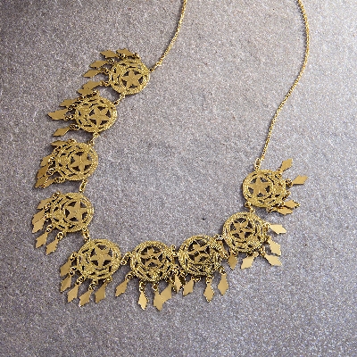 Collar colgantes en oro amarillo de 18k 