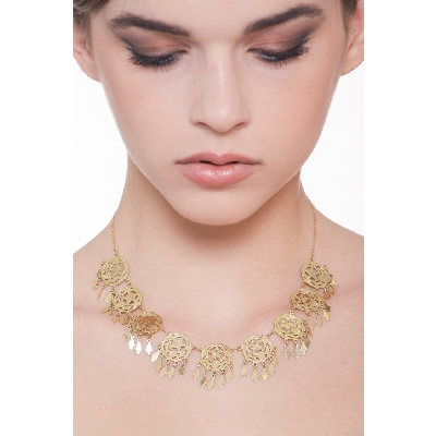Collar colgantes en oro amarillo de 18k 