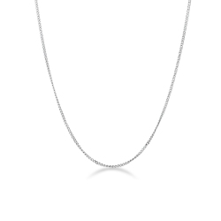 Collar malla veneziana en oro blanco 18k cm 40